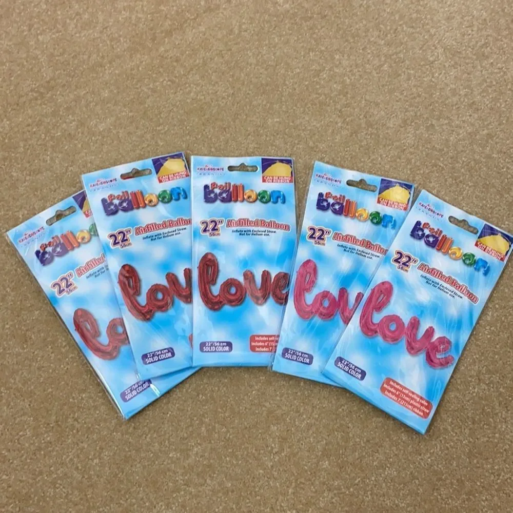 Love Balloons - Air fill (not helium) 5 pack!